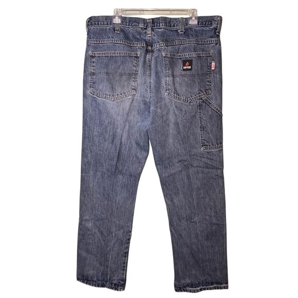Crude FR Jeans Mens 38x30 Blue Denim FR Westex Flame Resistant CAT 2 NFPA 2112 - Picture 3 of 12